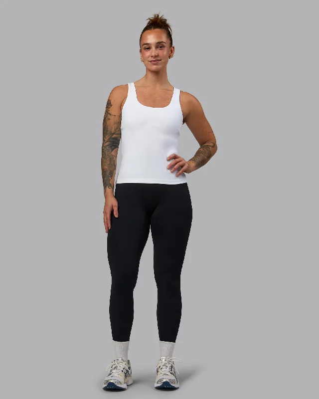 Stretch In Style With Budget-Friendly Yoga Wear Staple Active Shelf Bra Tank - White