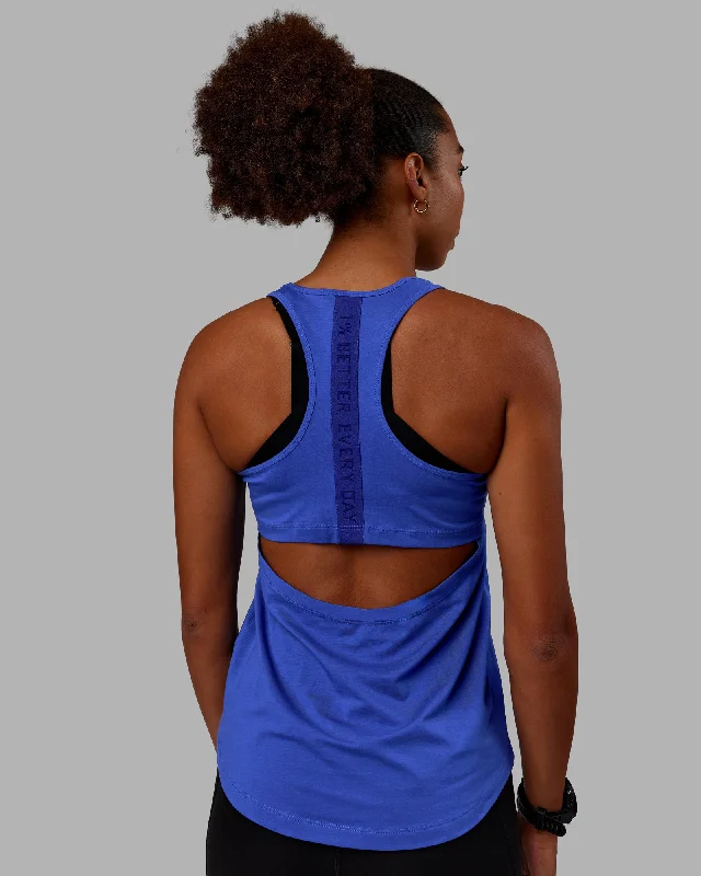 The Best Yoga Clothing At The Best Prices Static PimaFLX-Lite Tank - Power Cobalt