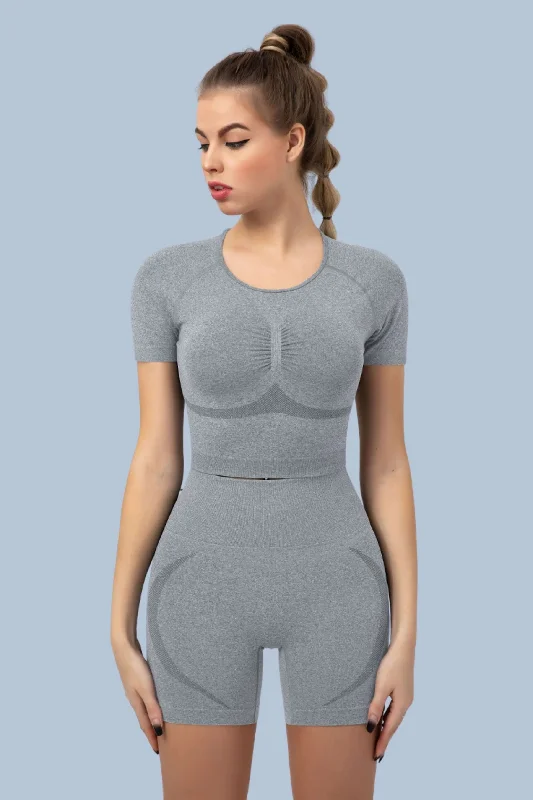 Limited-Stock Sale On Yoga Tops And Leggings Superfit Breathable Seamless Short Yoga Sets