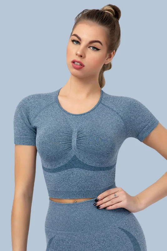 Limited-Stock Sale On Yoga Tops And Leggings Superfit breathable Workout Crop Tops Short sleeves