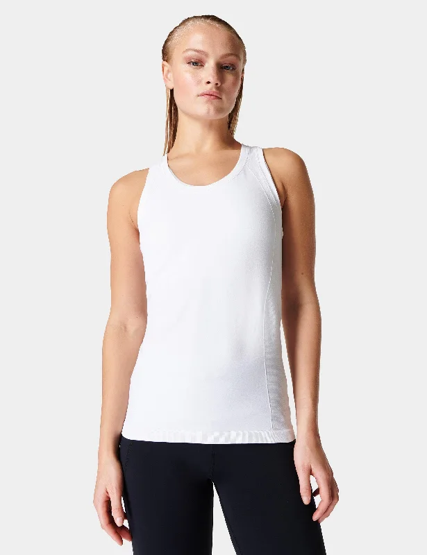 The Perfect Fit At The Perfect Price Athlete Seamless Gym Vest - White