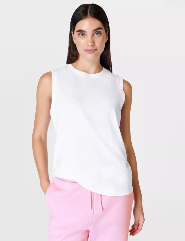 Shop High-Quality Yoga Apparel At Exclusive Discounts Essential Sleeveless Vest - White