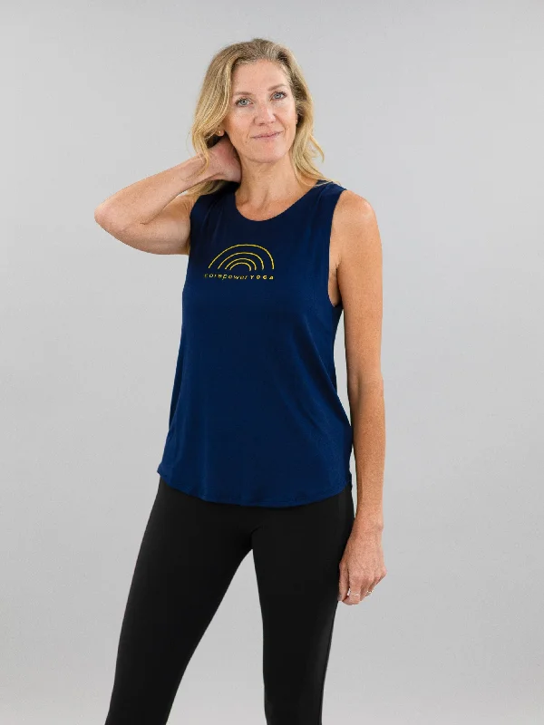 Stretch Your Limits, Not Your Wallet CorePower Yoga Half Glow Muscle Tank