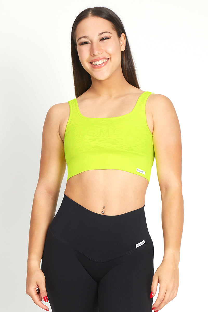 Don't Miss Out On Premium Yoga Wear Deals Top Jungle Leopardo Giallo Fluo Taglia Unica