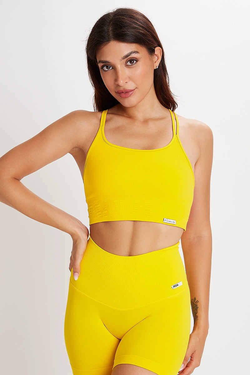 Embrace Comfort With Yoga Wear On Sale Top Monogram Giallo