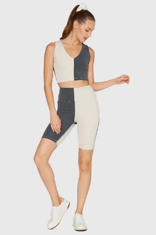 The Best Yoga Wear At The Best Prices Two Tone Biker Shorts