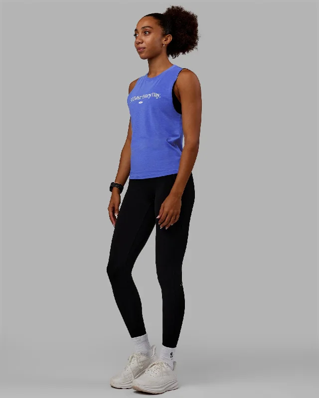 Embrace Comfort With Yoga Wear On Sale Vital 1% Better Training Tank - Power Cobalt-White