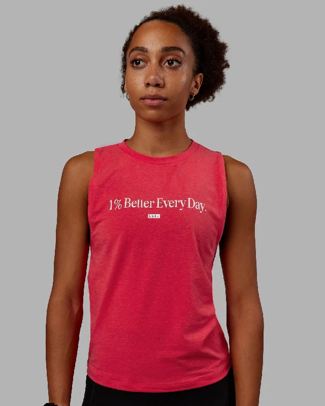 Breathable, Moisture-Wicking, And Budget-Friendly Vital 1% Better Training Tank - Scarlet-White