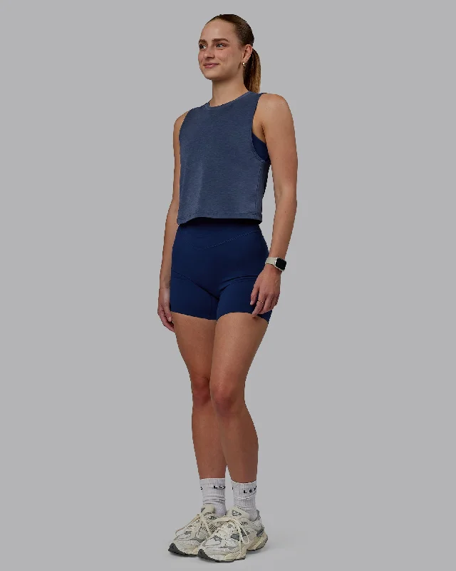 Namaste And Save On Yoga Apparel Vital Cropped Training Tank - Midnight Blue