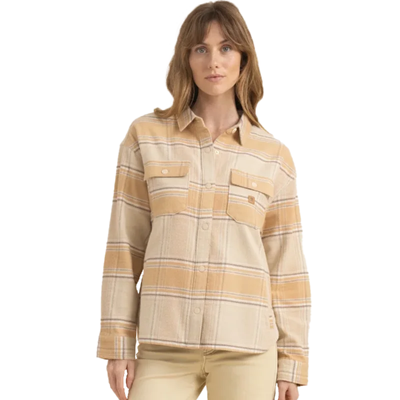 Move With Confidence In Discounted Yoga Outfits Women's Amberley Flannel Shirt Jacket