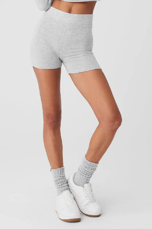 The Best Styles At The Best Prices Alolux High-Waist Me Time Short - Athletic Heather Grey The Best Styles At The Best Prices Alolux High-Waist Me Time Short - Athletic Heather Grey