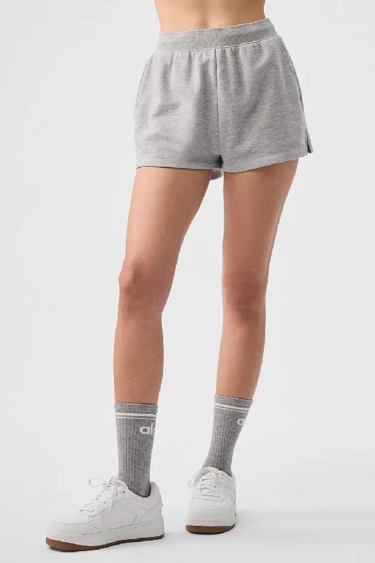 Breathe, Stretch, And Save On Yoga Apparel Low Key Sweat Short - Athletic Heather Grey