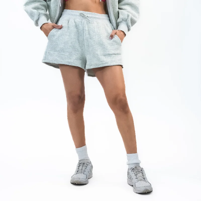 Stretch Your Limits, Not Your Wallet Waffle Time Out Shorts - Light Heathered Gray