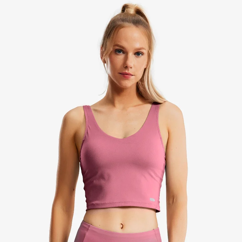 Sweat In Style With Yoga Clothing Discounts Women's Longline Sports Bra Padded Crop Tank for Yoga & Fitness Sweat In Style With Yoga Clothing Discounts Women's Longline Sports Bra Padded Crop Tank for Yoga & Fitness