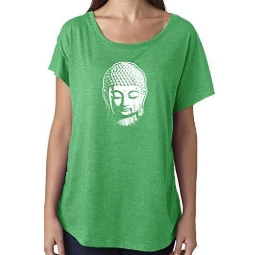 Your Practice Deserves The Best—At Better Prices Ladies Dolman Yoga Tee Shirt - Little Buddha Head