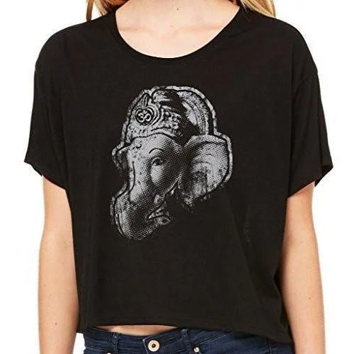Soft, Supportive Yoga Wear At Unbeatable Savings Womens Ganesha Profile Boxy Yoga Tee Shirt