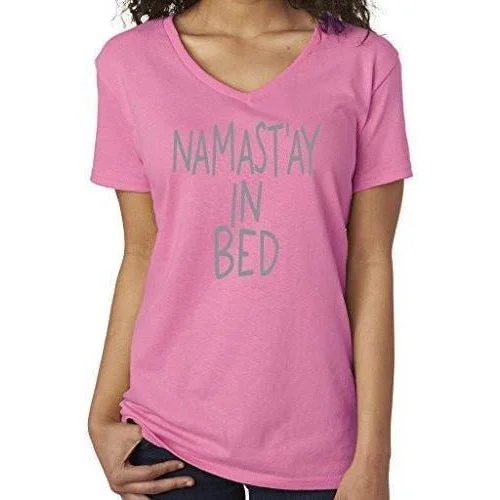Move Freely With Premium Yoga Clothes At Great Prices Womens Namaste in Bed Vee Neck Tee