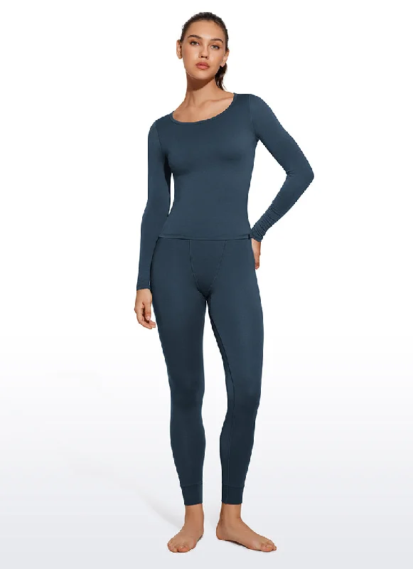 Namaste And Save On Yoga Apparel Soft Thermal Base Layer Sets - Top & Bottom