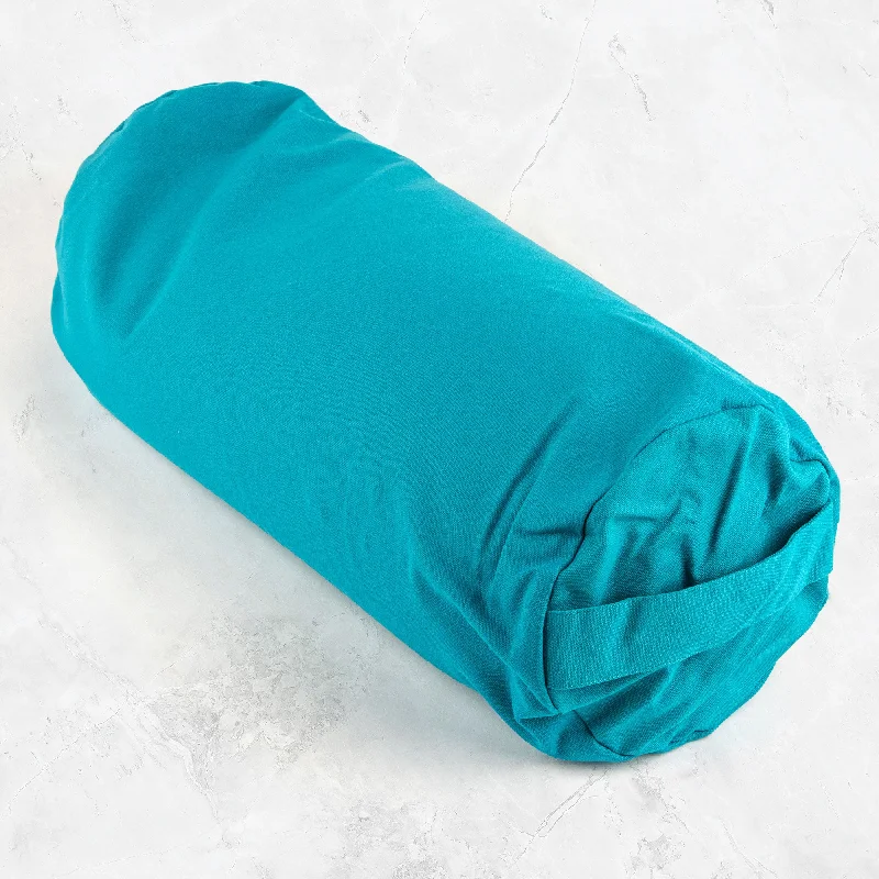Bring Balance To Your Practice And Budget Buckwheat Support Bolster Pillow - Turquoise