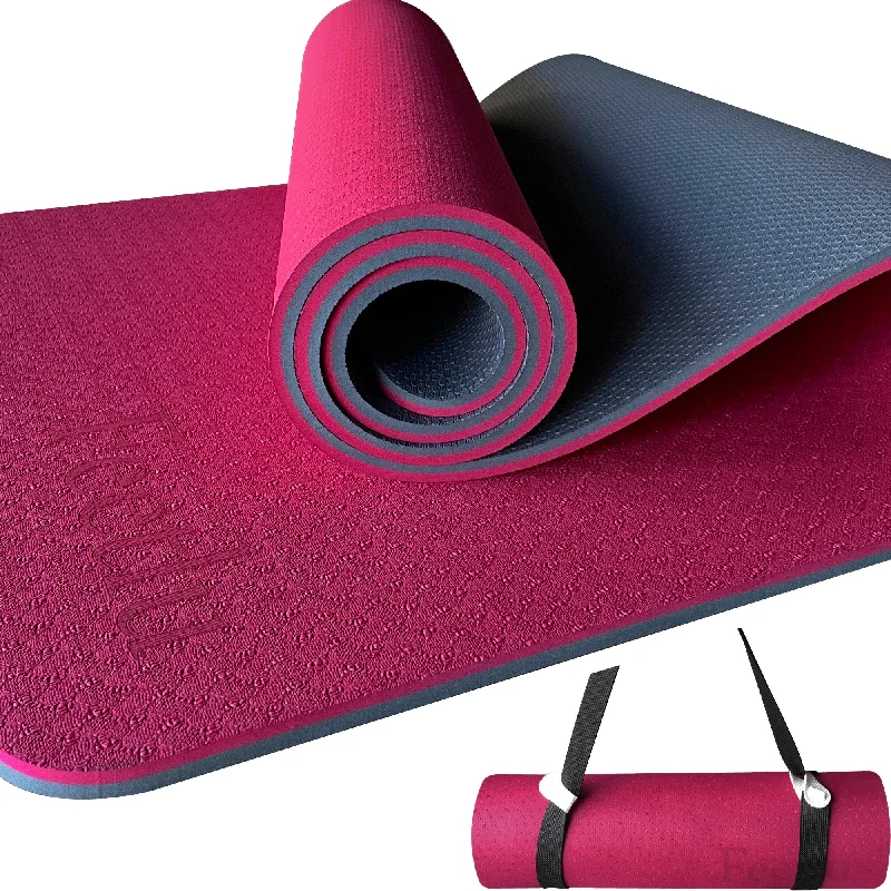 Breathe Easy With Budget-Friendly Yoga Gear Thick Yoga Mat 10mm (2/5")-Pink/Gray