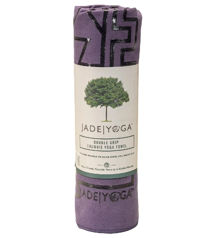 Special Discounts On The Tools To Enhance Your Flow Jade Yoga Chamois Double Grip Yoga Mat Towel 72" Purple