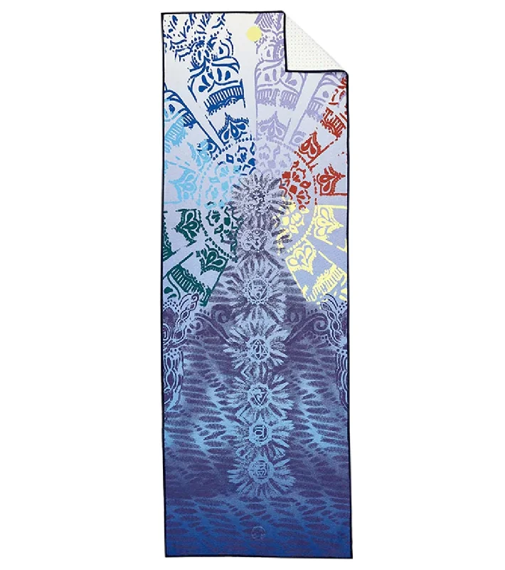 Relax, Restore, And Save On Yoga Essentials Manduka Yogitoes® Yoga Mat Towel, 71" Chakra Print Blue