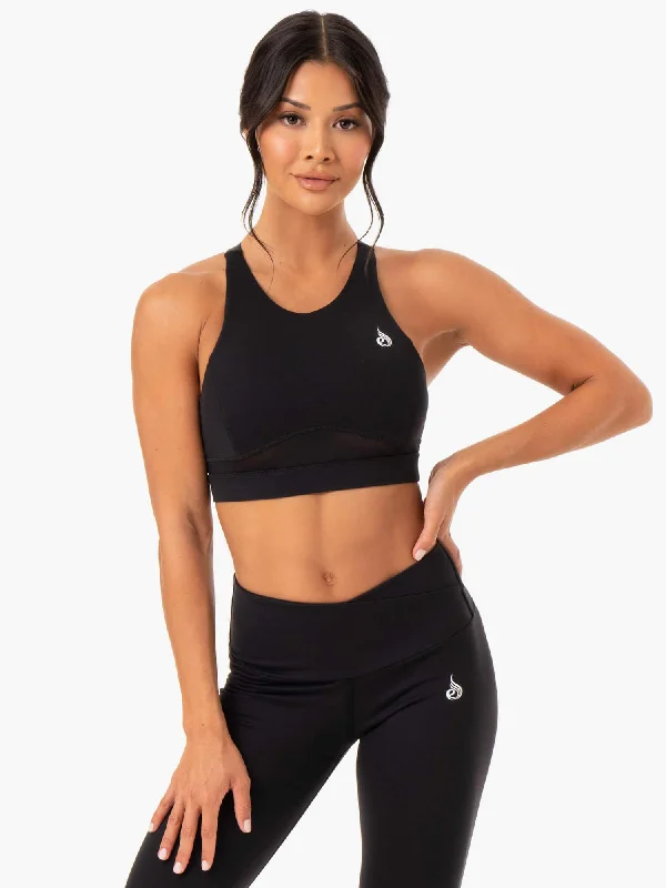 High-Quality Yoga Clothing At Budget-Friendly Prices Amazon Mesh Sports Bra - Black