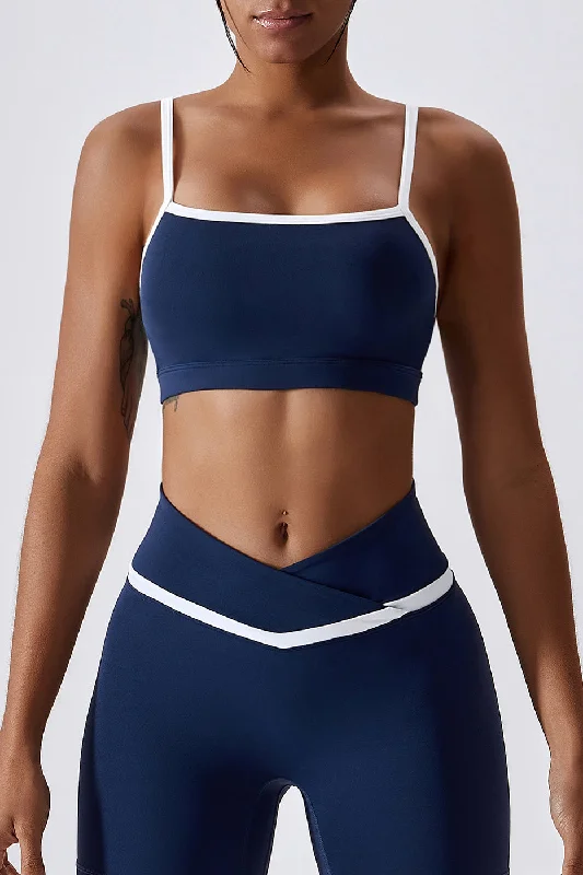 Breathe, Stretch, And Save On Yoga Apparel Contrast Trim Bra Camisole
