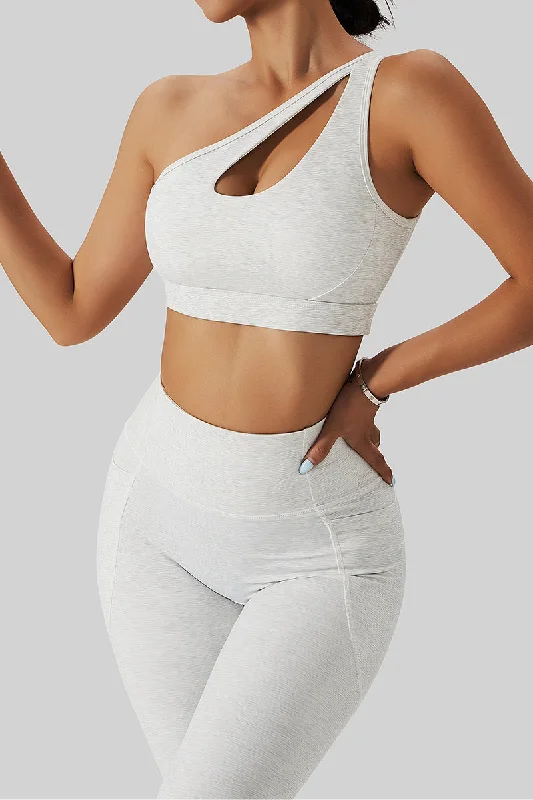 Flow Into Savings With Trendy Yoga Apparel One Shoulder Sports Bra