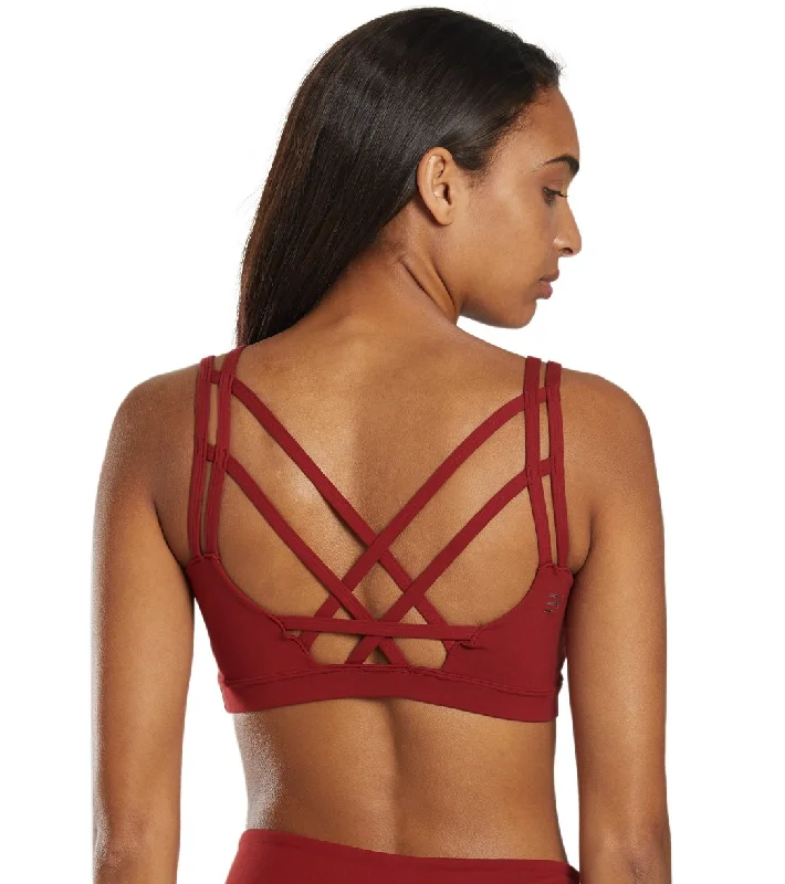 Find Balance In Stylish And Affordable Yoga Wear Everyday Yoga Radiant Solid Strappy Back Sports Bra Auburn Red Find Balance In Stylish And Affordable Yoga Wear Everyday Yoga Radiant Solid Strappy Back Sports Bra Auburn Red