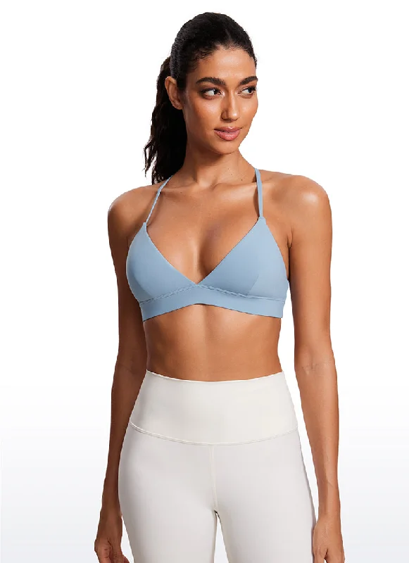 Shop High-Quality Yoga Apparel At Exclusive Discounts Nakedfeel Double Lined Triangle Strappy Sports Bra