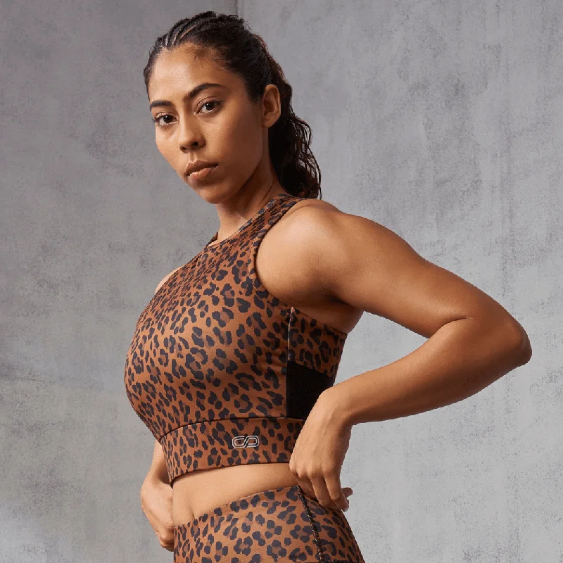Your Go-To Yoga Outfits Now More Affordable Leopard Moto Crop Tee