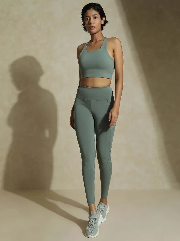 Flex Your Budget With Premium Yoga Clothing Deals Light Sage High Impact Action Bra & Aura Leggings Flex Your Budget With Premium Yoga Clothing Deals Light Sage High Impact Action Bra & Aura Leggings