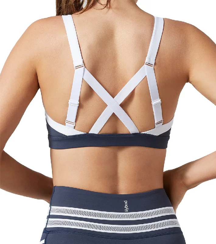 Embrace Comfort With Yoga Wear On Sale Lilybod Ryann Yoga Sports Bra Mood Indigo