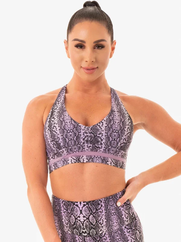 Look Good, Feel Good, And Save Big NEM X RW Sports Bra - Purple Snake