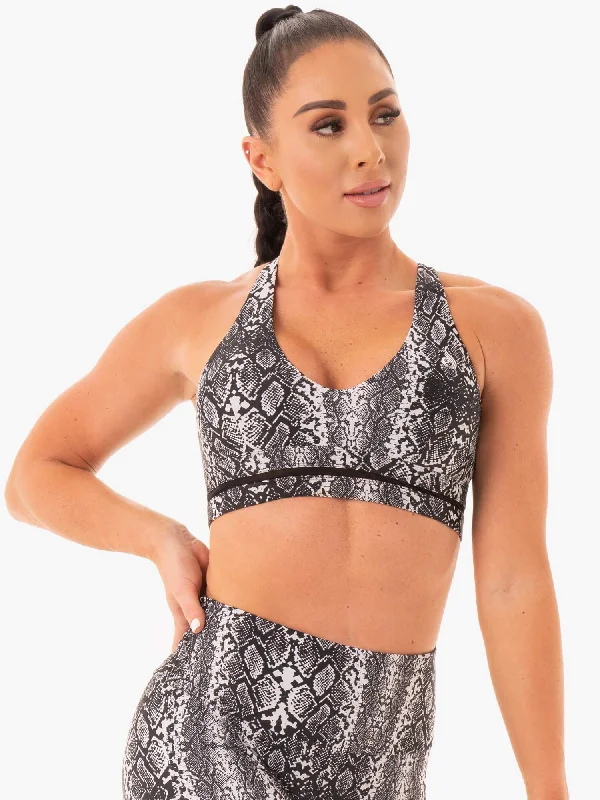 Ultimate Comfort And Style Now At Lower Prices NEM X RW Sports Bra - White Snake