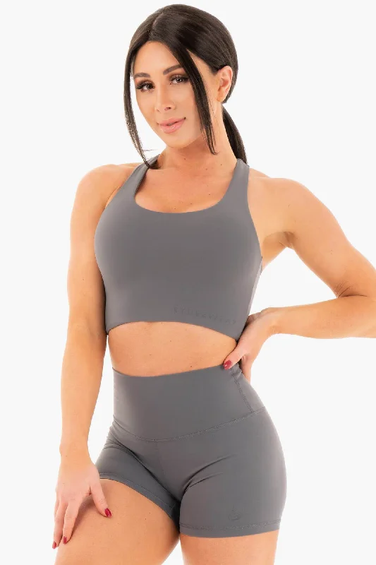 Limited-Stock Sale On Yoga Tops And Leggings NKD Sports Bra - Charcoal