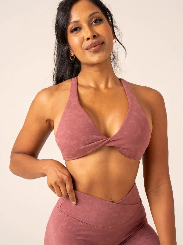 Stretch Your Limits, Not Your Wallet NKD Stonewash Twist Sports Bra - Boysenberry Stonewash Stretch Your Limits, Not Your Wallet NKD Stonewash Twist Sports Bra - Boysenberry Stonewash