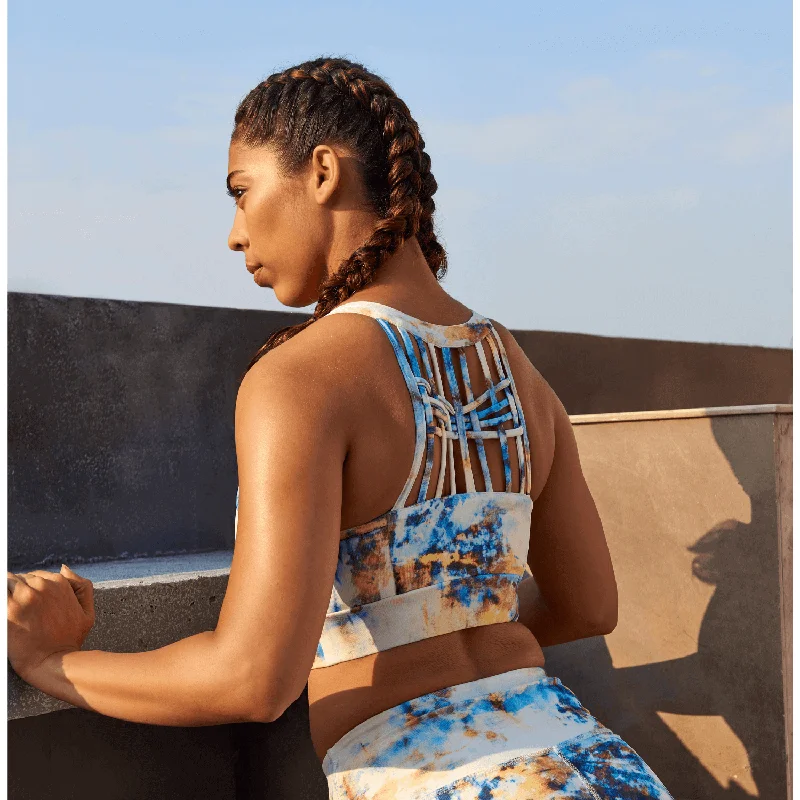 Namaste And Save On Yoga Apparel Biker Kross Bra Tie Dye