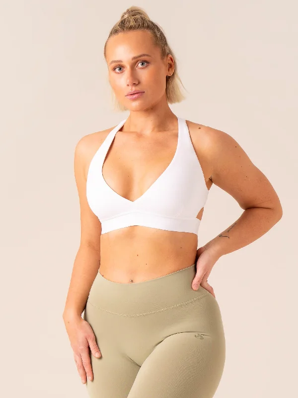 Flow In Comfort With Stylish Discounts Prime Sports Bra - White