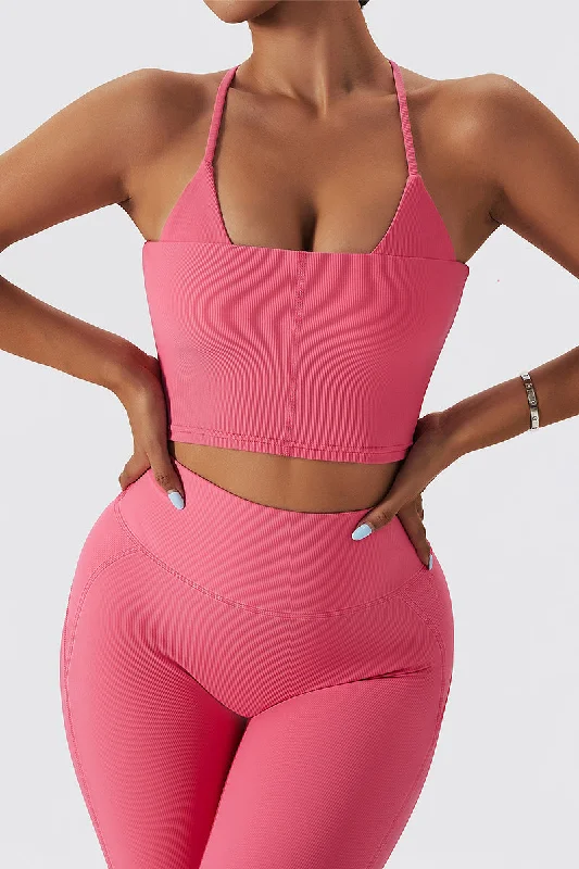 The Yoga Wear Sale You’Ve Been Waiting For Seamless Ribbed Cross Back Sports Bra