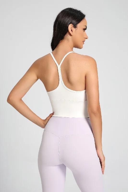 Move With Confidence In Discounted Yoga Outfits Twist Front Thin Straps Y-Back Sports Bra Move With Confidence In Discounted Yoga Outfits Twist Front Thin Straps Y-Back Sports Bra