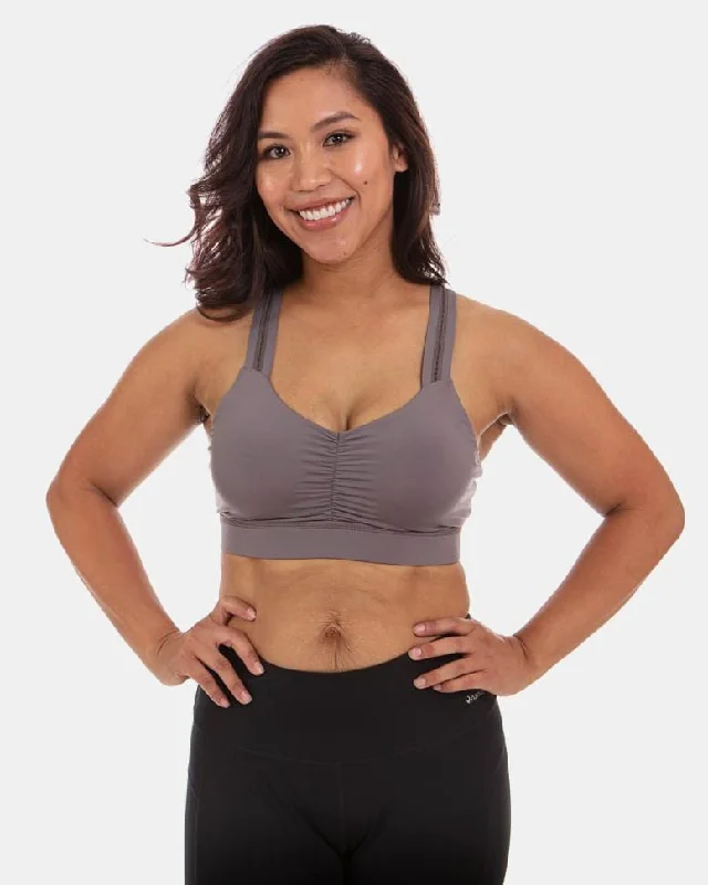 Namaste And Save On Yoga Apparel Handful Y-Back Bra - Magnetic Gray