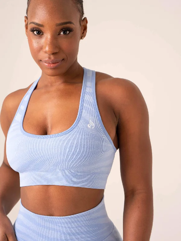 Stretch In Style With Budget-Friendly Yoga Wear Zebra Seamless Sports Bra - Sky Blue Zebra Stretch In Style With Budget-Friendly Yoga Wear Zebra Seamless Sports Bra - Sky Blue Zebra
