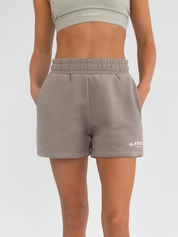 Fashionable Yoga Apparel Now On Sale Heritage Jogger Shorts - Neutral Grey