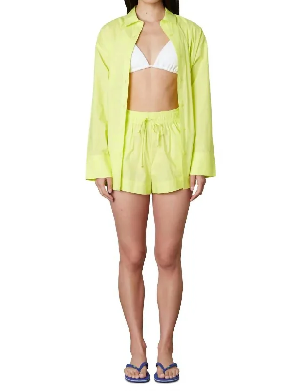 Limited-Time Sale On Stylish Yoga Apparel Boxer Short In Lemon