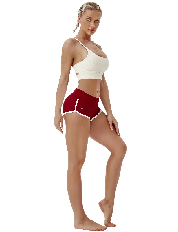 Your Yoga Wardrobe, Upgraded For Less Sexy Booty Yoga Shorts cherryred
