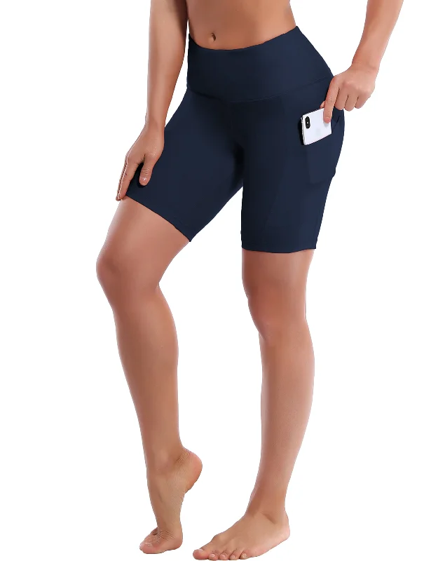 Look And Feel Your Best With Discounted Yoga Clothing 8" Side Pockets Yoga Shorts darknavy Look And Feel Your Best With Discounted Yoga Clothing 8" Side Pockets Yoga Shorts darknavy