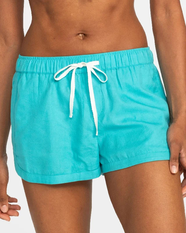 Flow In Comfort With Stylish Discounts New Impossible Love Elastic Waist Shorts - Maui Blue