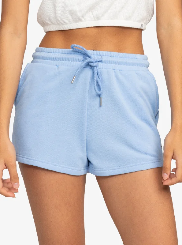 Unbeatable Deals On Breathable Yoga Apparel Surfing By Moonlight Elastic Waist Shorts - Bel Air Blue